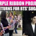 SUGA ARMYs Revive Purple Ribbon Project to Counter Wreaths Sent by Haters | Watch