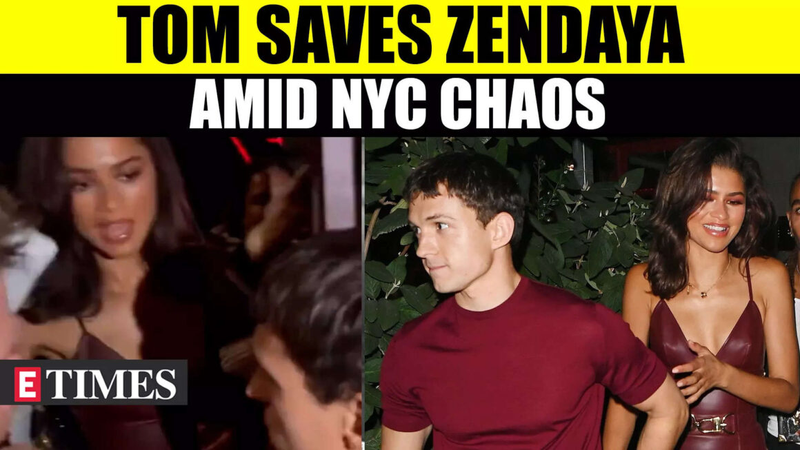 Zendaya & Tom Holland Caught in NYC Fan Frenzy; Tom Pushes Through the Crowd to Shield Zendaya