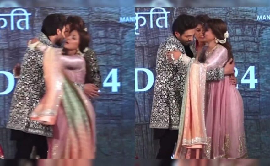 Kartik Aaryan Helps Hina Khan As She Nearly Falls On Stage