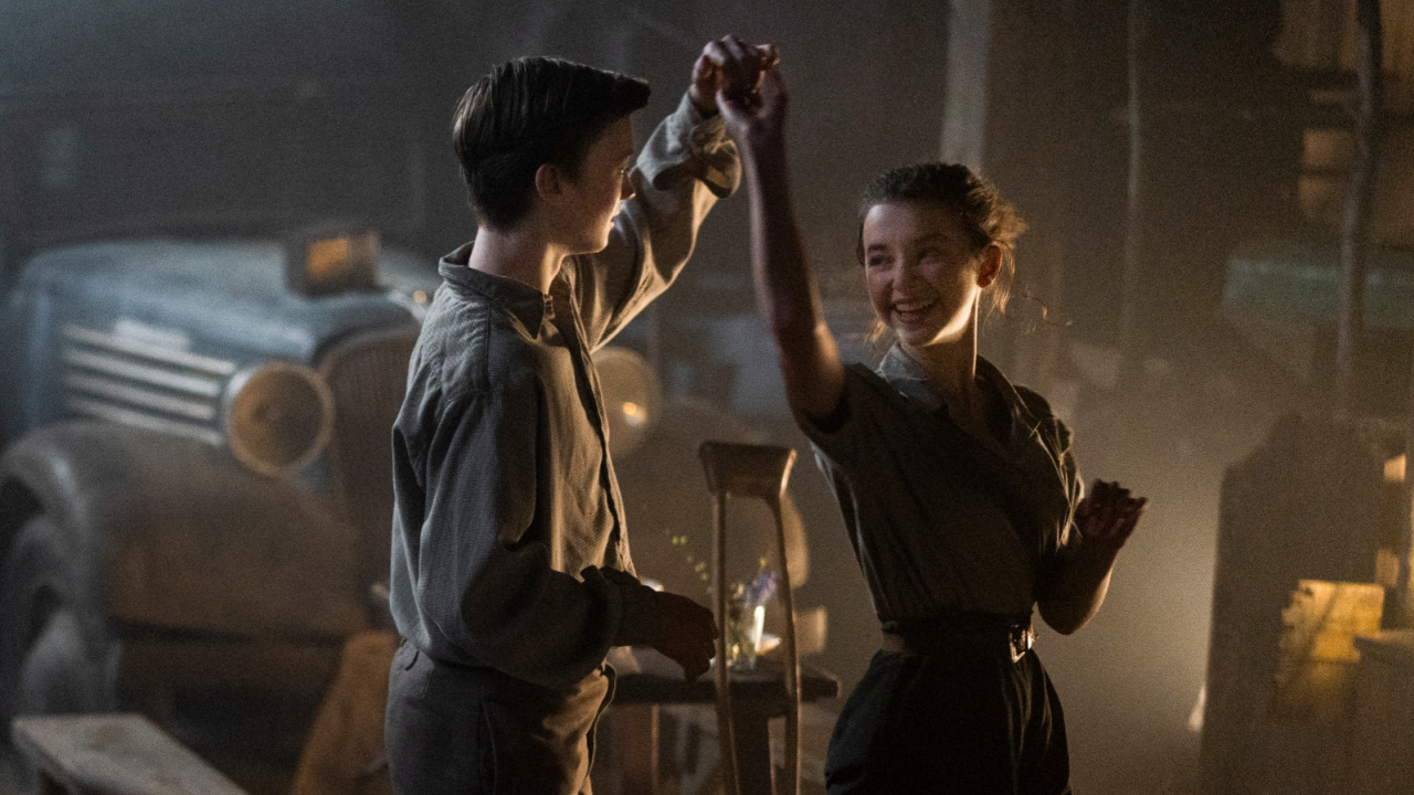 (L to R) Orlando Schwerdt as Julien and Ariella Glaser as Sara in 'White Bird'. Photo: Larry Horricks.