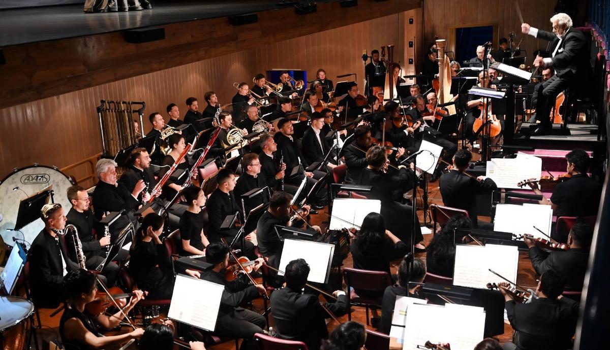 The Symphony Orchestra of India conducted by Placido. 