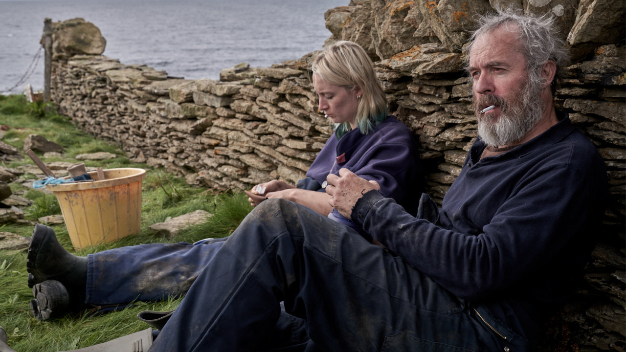 (L to R) Saoirse Ronan as Rona, Stephen Dillane as Andrew in ‘The Outrun’. Photo: Anne Binckebanck. Courtesy of Sony Pictures Classics.