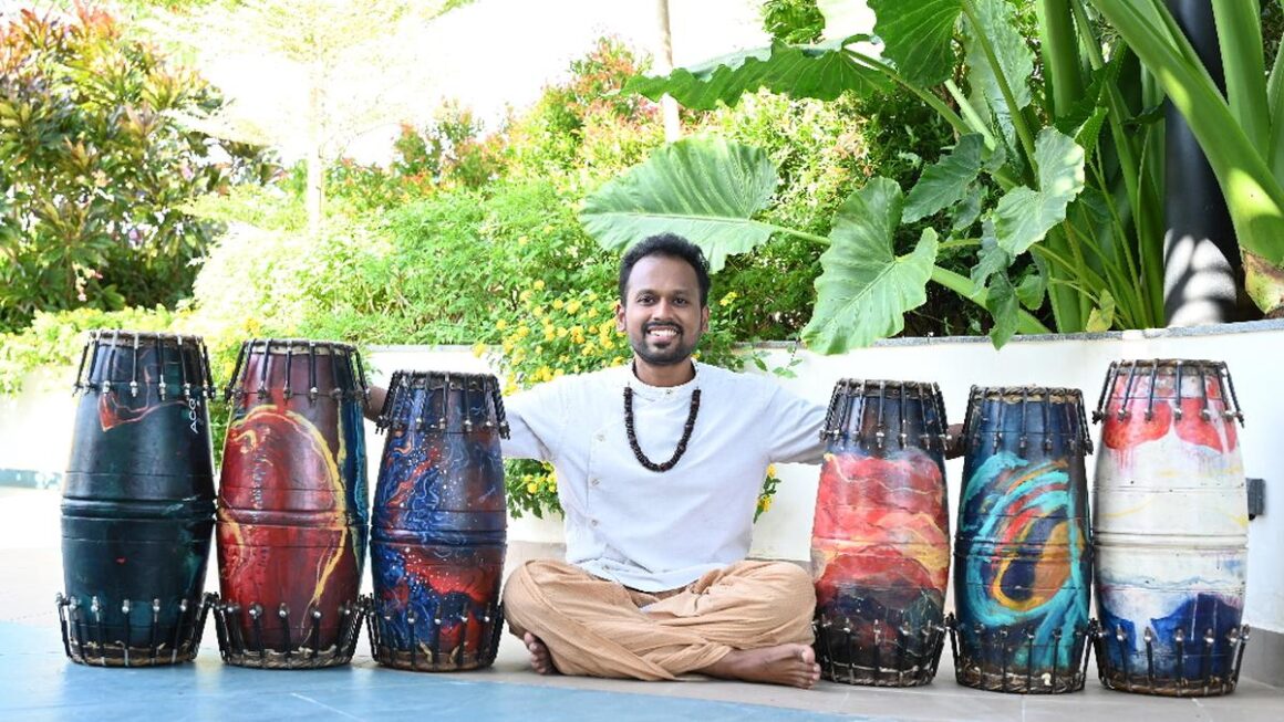 How the mridangam is being turned into a colourful canvas