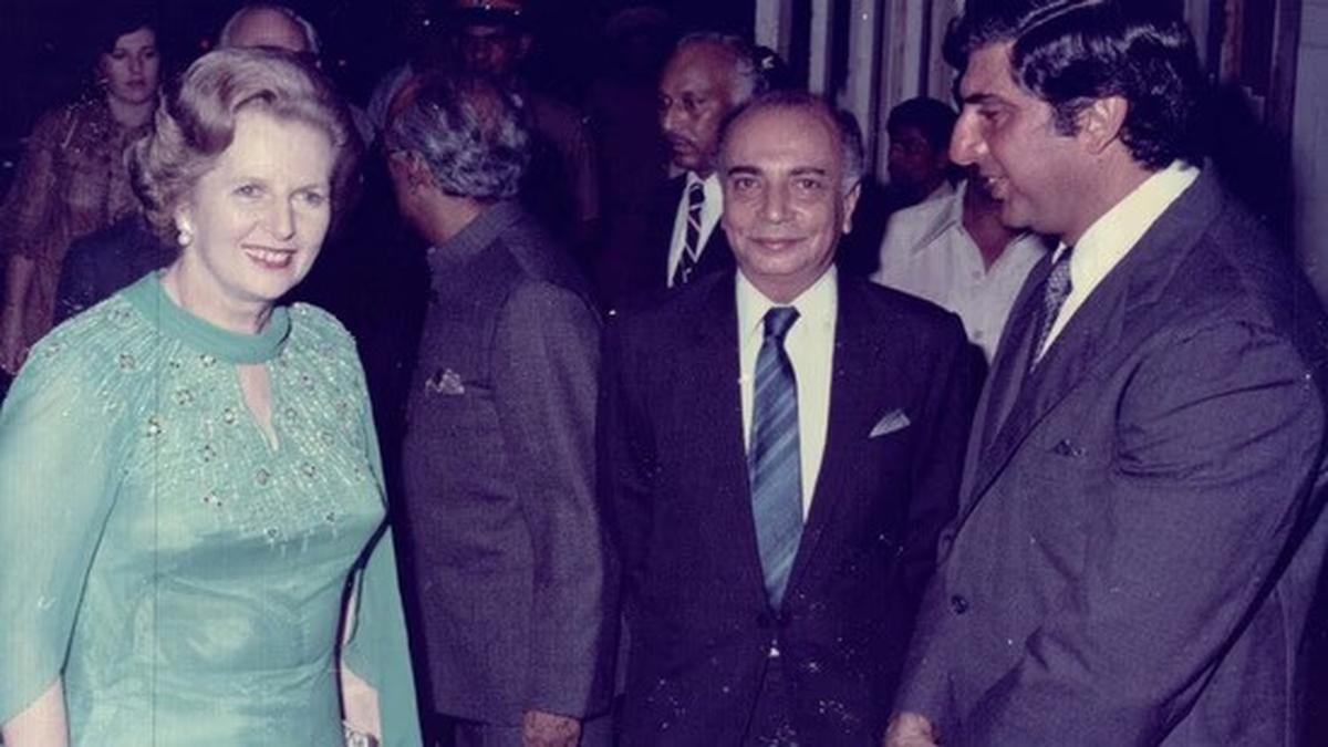 Ratan Tata with former Prime Minister of Britain Margaret Thatcher during her visit to NCPA.