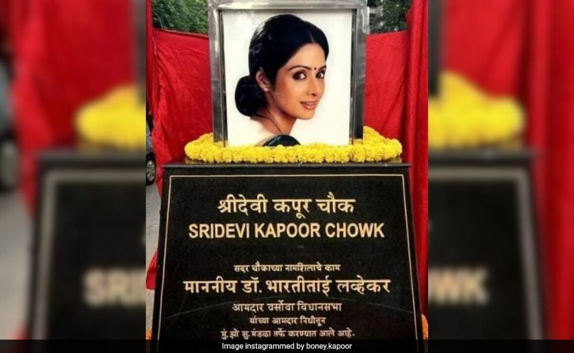 Boney Kapoor Inaugurates Chowk Named After Late Wife Sridevi Along With Daughter Khushi Kapoor