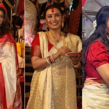 Inside Kajol, Rani Mukerji And Rupali Ganguly’s Sindoor Khela Celebrations