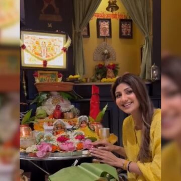 Shilpa Shetty Sets Up Mata Ka Darbaar, Cooks Delicious Prasad