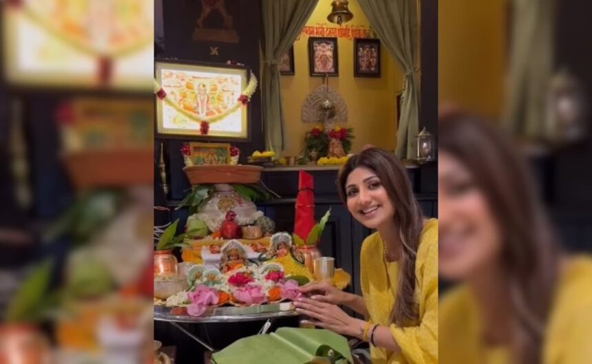 Shilpa Shetty Sets Up Mata Ka Darbaar, Cooks Delicious Prasad