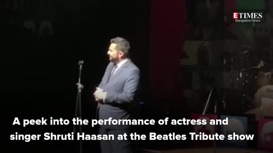 A peek into the performance of actress and singer Shruti Haasan at the Beatles Tribute show