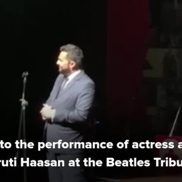 A peek into the performance of actress and singer Shruti Haasan at the Beatles Tribute show