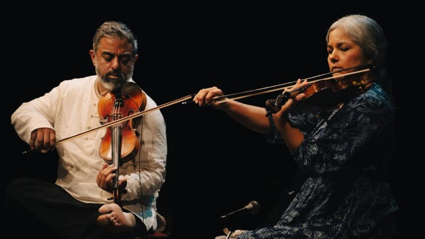 A violin duo presented the East-West musical connect in brand new ways