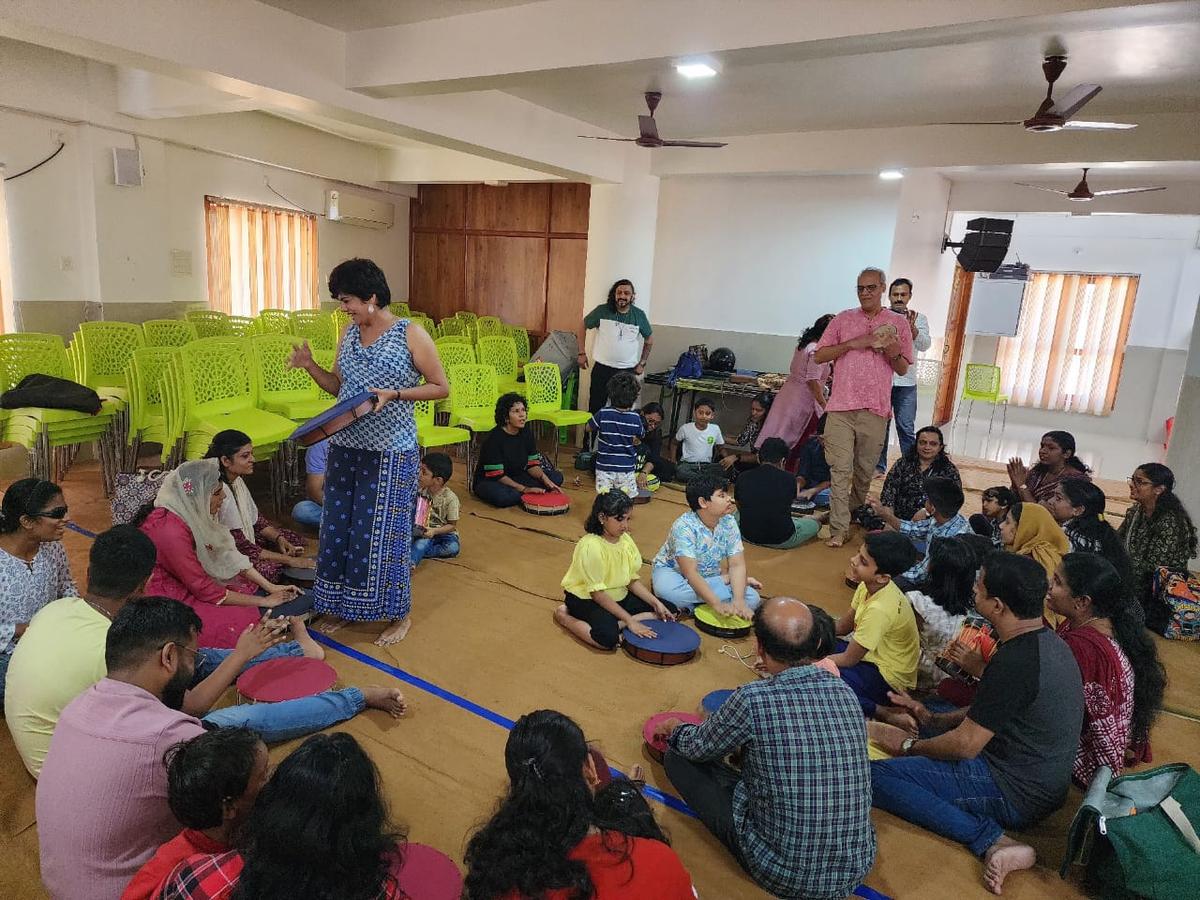 The HumDrum Circle in progress at Trivandrum Cultural Centre in Thiruvananthapuram