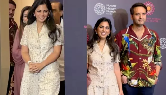 Isha Ambani Makes Stylish Entry With Husband, Anand, Join Nita Ambani-Mukesh Ambani For Photo-Sesh