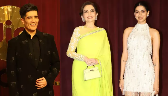 Manish Malhotra Store Launch: Nita Ambani Goes Neon Green, Khushi Kapoor Bedazzles In Pearly Outfit