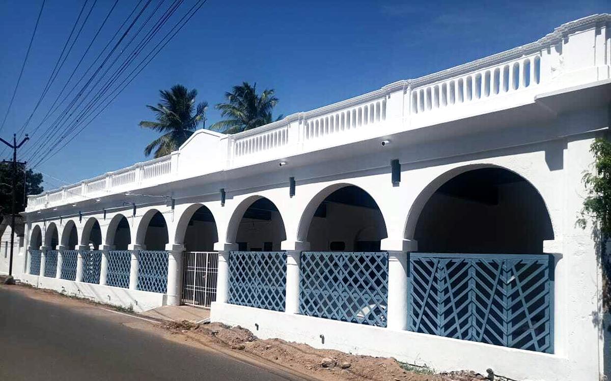 The Evangelical Hall, built on the residential property endowed to Vedanayagam Sastriar by Raja Serfoji, in Thanjavur.