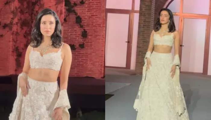 Shraddha Kapoor Stuns In A White Lehenga But Her Ramp Walk Fails To Impress Fans, 'Rehne Do Behen..'