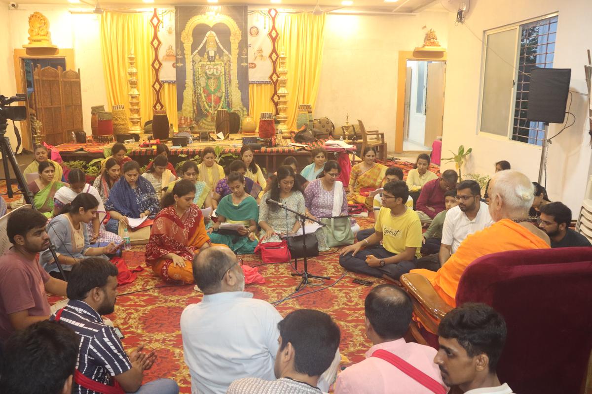 Practice sessions underway for Yathiraja Jeeyar Swami’s 75th birthday celebrations 