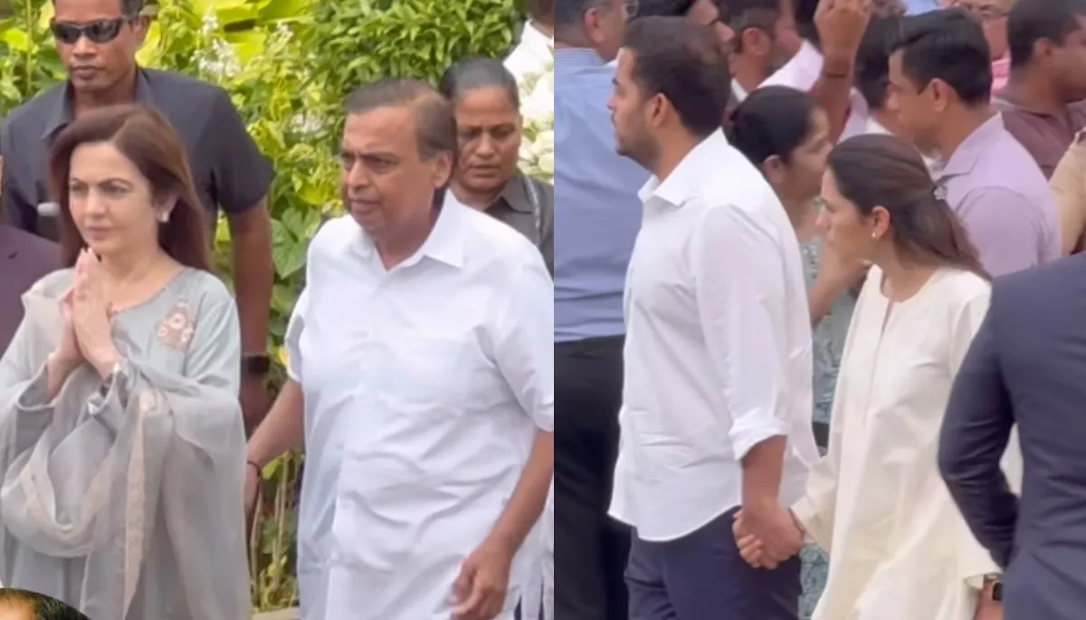 Mukesh AMbani at Ratan tata's last rites