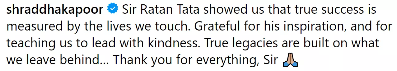 Bollywood celebrities pay tributes to Ratan Tata: Salman Khan, Ajay Devgn, Priyanka Chopra Jonas, Shraddha Kapoor, and Simi Garewal