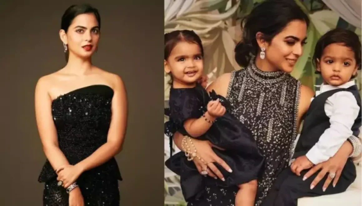 Isha Ambani Dons A Black Off-Shoulder Attire, Carries Customised Hermes Bag With Her Twins’ Names