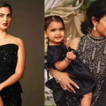 Isha Ambani Dons A Black Off-Shoulder Attire, Carries Customised Hermes Bag With Her Twins’ Names