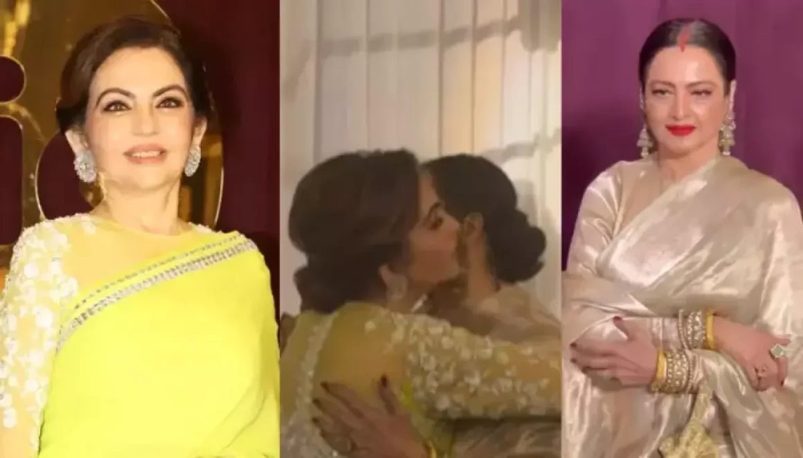 Nita Ambani Meets Rekha At Manish’s Store Launch, Hugs Her, And It’s About Old Friends Catching Up