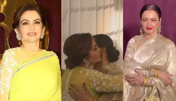 Nita Ambani Meets Rekha At Manish's Store Launch, Hugs Her, And It's About Old Friends Catching Up