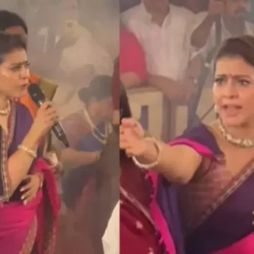 Kajol Gives A Death Stare And Shouts Angrily At A Devotee For Entering Durga Puja Pandal With Shoes