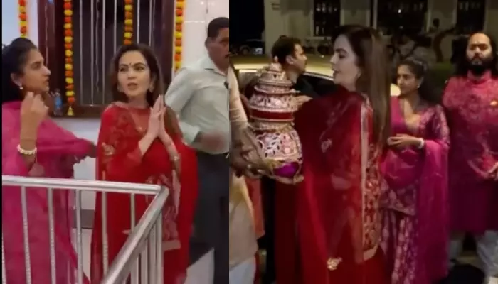 Nita Ambani Celebrates Navratri With New Bahu, Radhika Merchant And Son, Anant Ambani