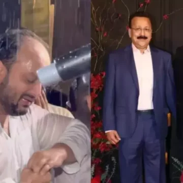 Baba Siddique’s Son, Zeeshan Cries Inconsolably As He Performs His Father’s Last Rites In Heavy Rain