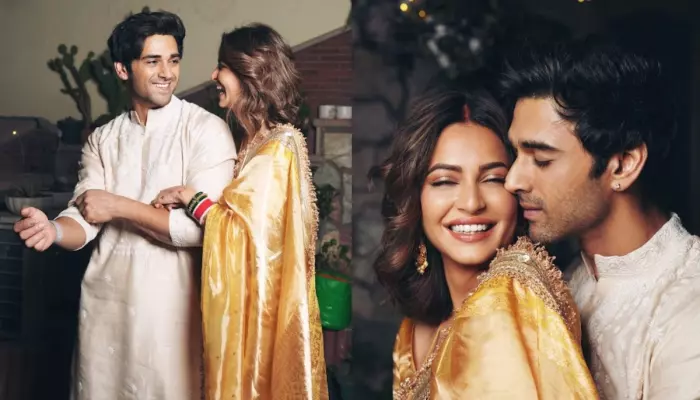 Kriti Kharbanda Cuddle And Glow In Love As They Celebrate Their First Karwa Chauth After Wedding