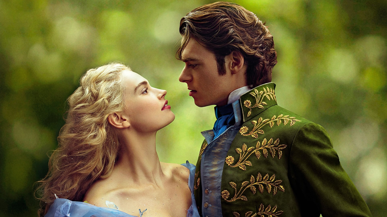 (L to R) Lily James and Richard Madden in 'Cinderella'. Photo: Walt Disney Studios.