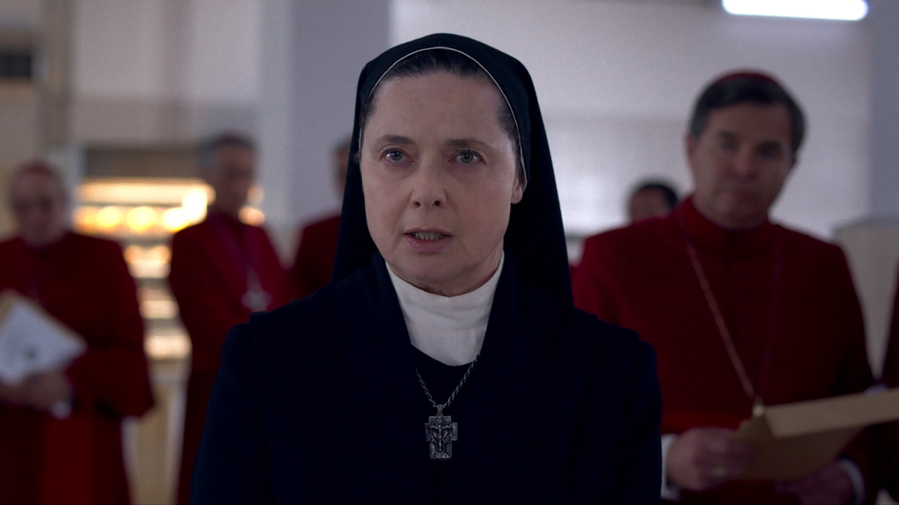 Isabella Rossellini stars as Sister Agnes in director Edward Berger's 'Conclave', a Focus Features release. Credit: Courtesy of Focus Features. © 2024 All Rights Reserved.