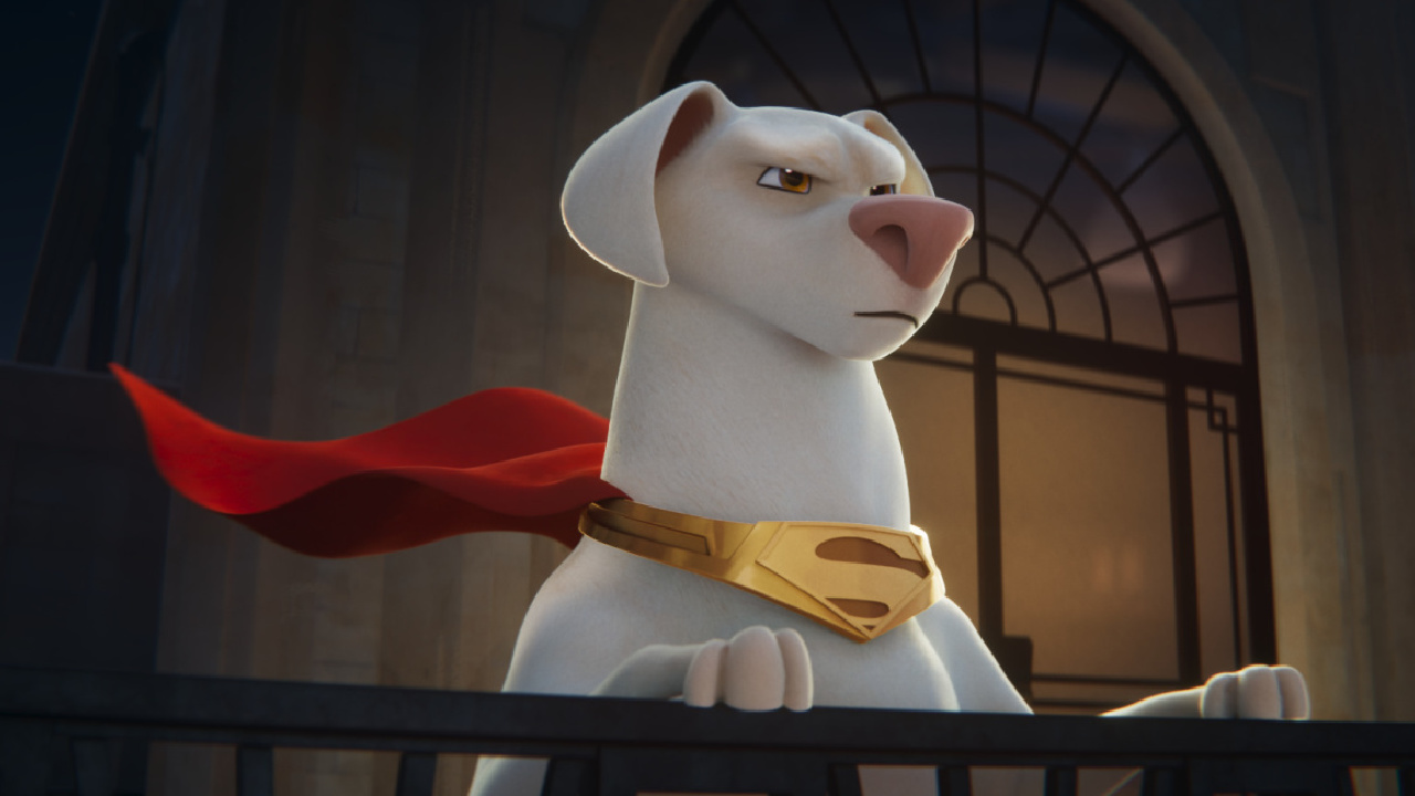 Dwayne Johnson as Krypto in Warner Bros. Pictures’ animated action adventure 'DC League of Super-Pets,' a Warner Bros. Pictures release. Photo: Courtesy Warner Bros. Pictures. Copyright: © 2022 Warner Bros. Entertainment Inc. All Rights Reserved.