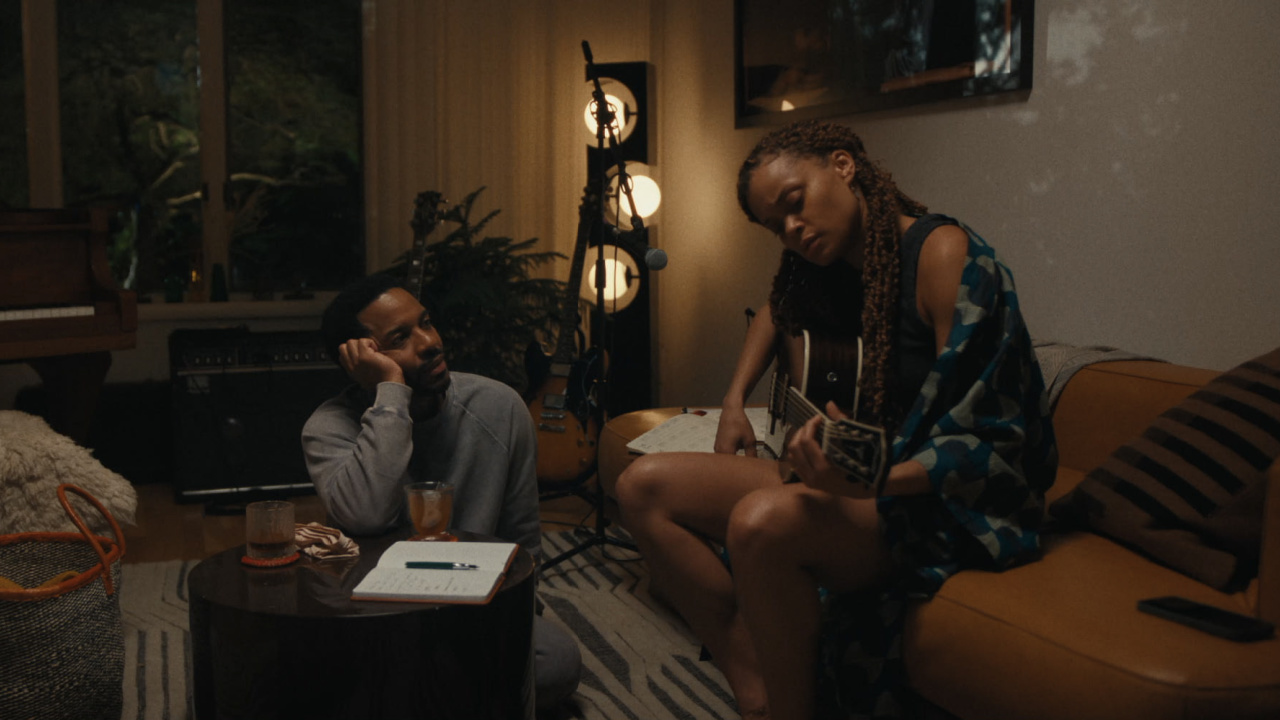 (L to R) André Holland and Andra Day in 'Exhibiting Forgiveness'. Photo: Roadside Attractions.