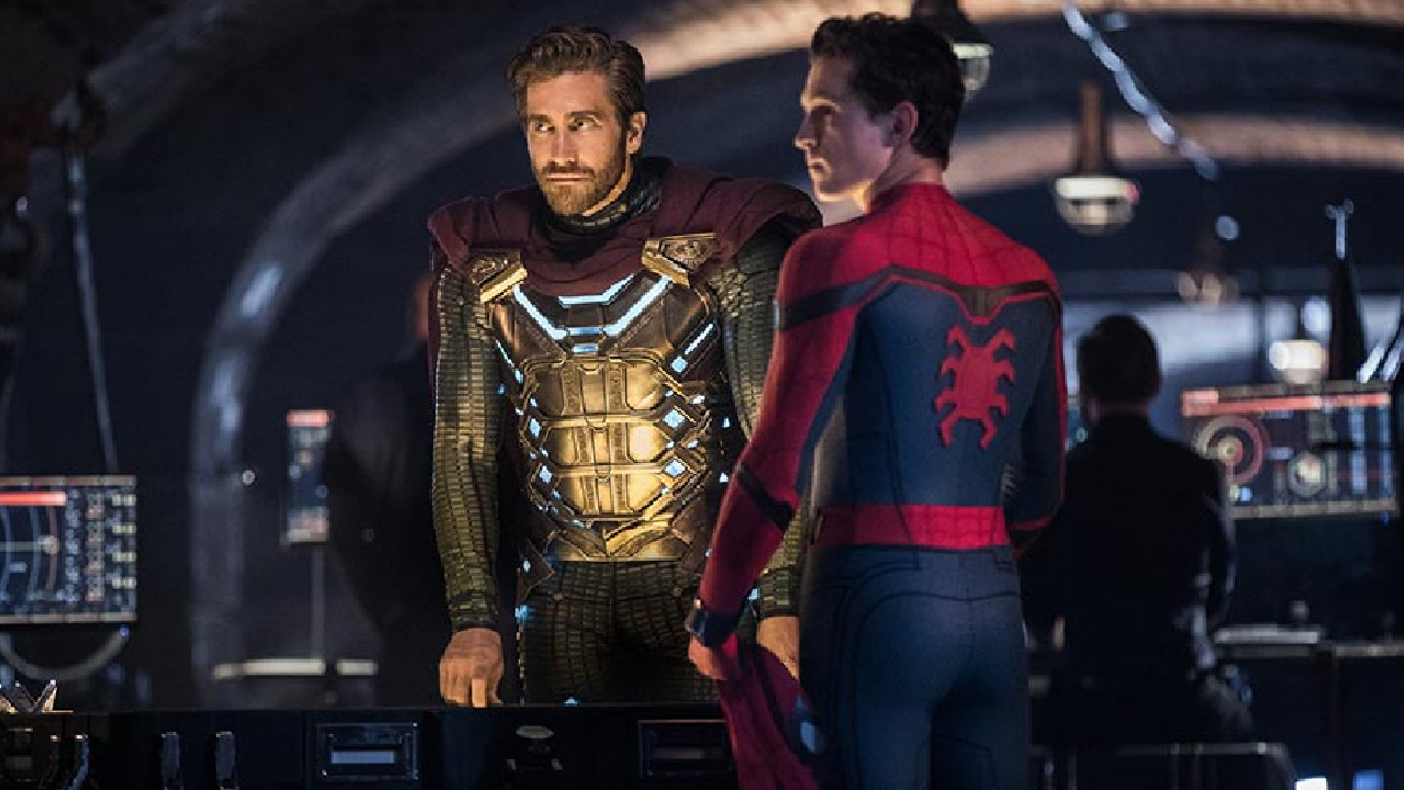 (L to R) Jake Gyllenhaal and Tom Holland in 'Spider-Man: Far From Home.' Photo: Marvel Studios.