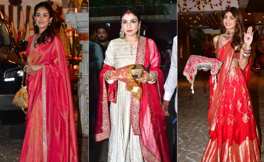 Shilpa Shetty, Raveena Tandon, Mira Rajput Arrive At Sunita Kapoor’s House To Perform Rituals