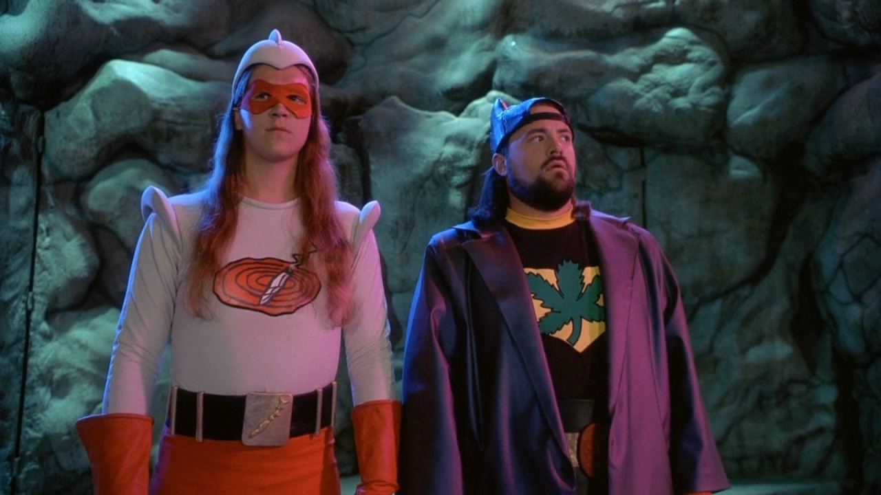 (L to R) Jason Mewes and Kevin Smith in 'Jay and Silent Bob Strike Back'. Photo: Miramax Films.