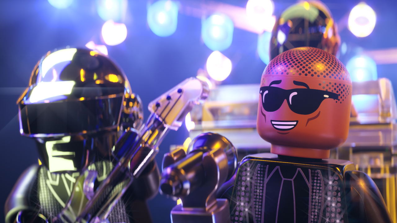 (L to R) Daft Punk and Pharrell Williams in director Morgan Neville’s 'Piece By Piece', a Focus Features release.