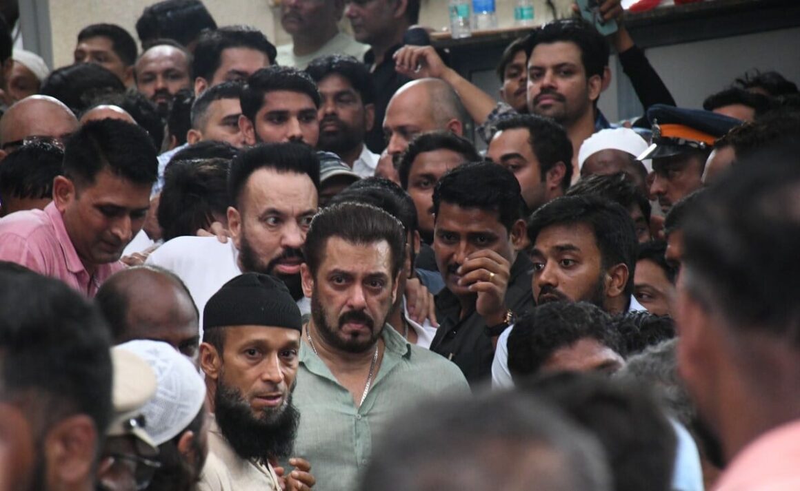 A Bereaved Salman Khan Pays His Last Respects To Baba Siddique At His Residence