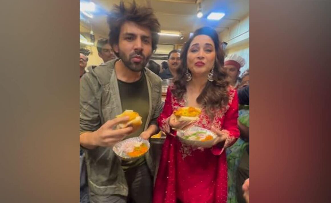 Kartik Aaryan Takes Madhuri Dixit On A Vada Pav Date. See Video