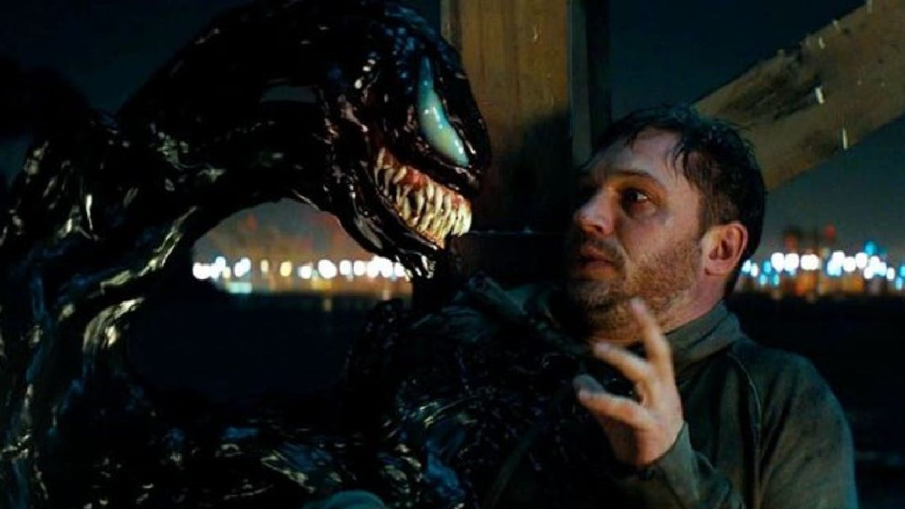 Tom Hardy as Eddie Brock and Venom in 2018's 'Venom.' Photo: Sony.