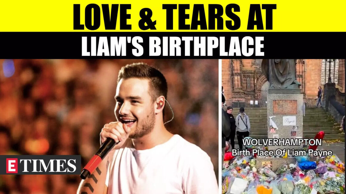 Liam Payne's Funeral: Flowers, Toys, Letters Adorn Lady Wulfrun Statue In Wolverhampton | Watch