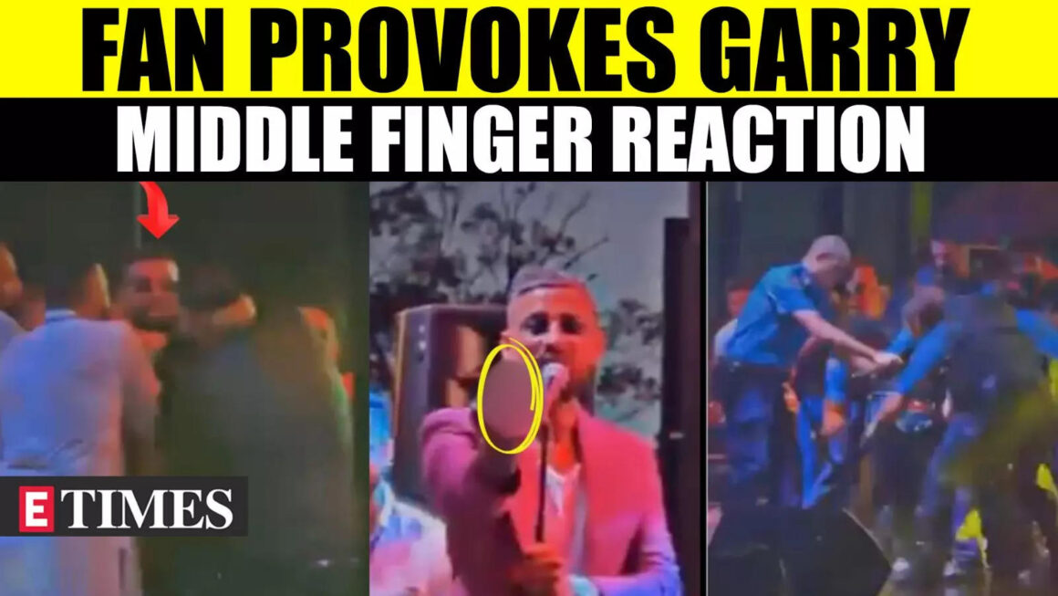 Fan’s Comment Pushes Garry Sandhu to React With A Middle Finger; Stage Confrontation Turns Ugly