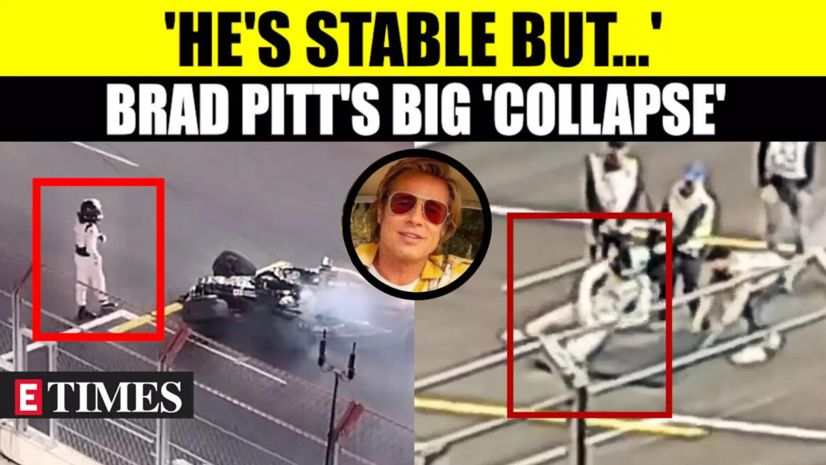 Brad Pitt Spotted Collapsing During Filming of Crash Scene