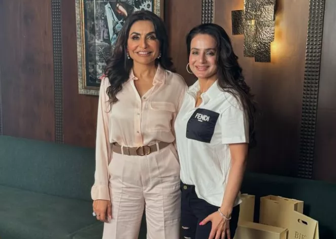 Ameesha with Queenie Singh