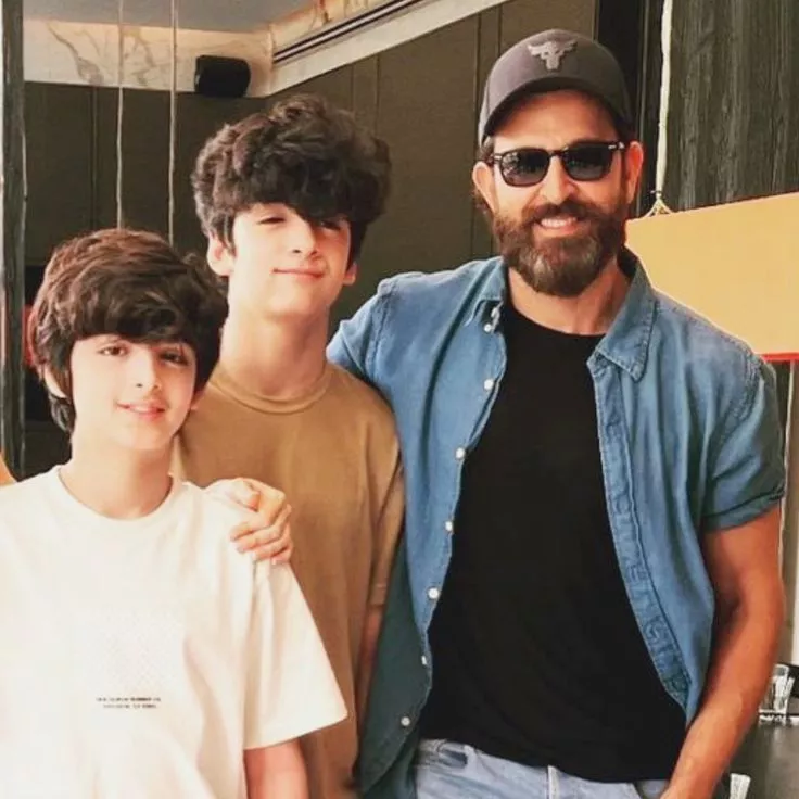 Hrithik with his sons