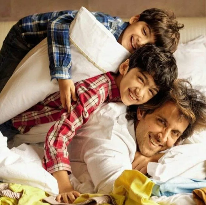 Hrithik with his sons