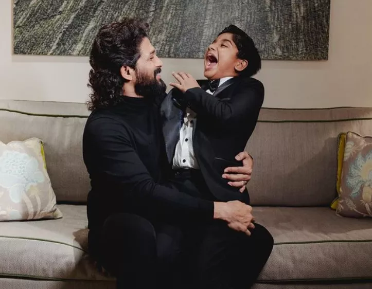 Allu Arjun with his son