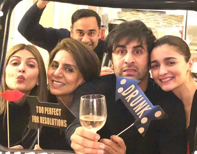 Riddhima Kapoor Sahni, Ranbir Kapoor, Alia Bhatt, Neetu Kapoor